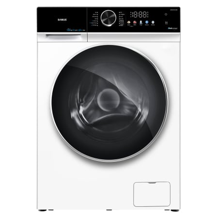 Mașină de spălat rufe cu uscător Samus WSDD10612IDM, 10 kg spălare, 6 kg uscare, 1200 rpm, Inverter Direct Motor, Display LED, Abur, Clasa A/E, Alb [1]