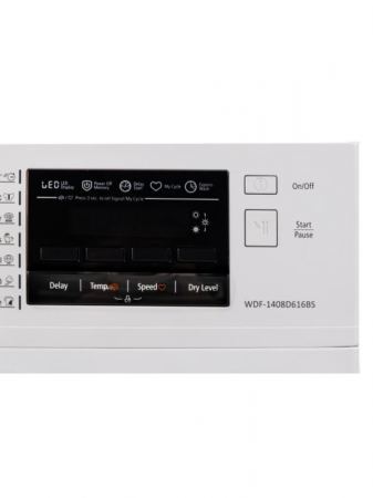 Masina de spalat rufe cu uscator VIVAX WDF-1408D616BS, Spalare 8 kg, 1400 RPM, Uscare 6 kg, Eco ,Clasa B Spalare, Clasa E Uscare, Display digital, Control electronic, Blocare acces copii, Temperatura  [7]