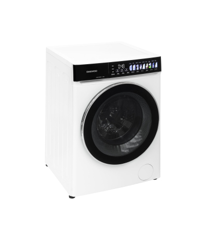 Masina de spalat rufe Daewoo, 9 kg, motor DIRECT DRIVE inverter, 1400 rpm, clasa A, 12 programe, butoane touch, panou de control negru cu pictograme mari colorate, usa dubla neagra cu inel cromat, cul [2]