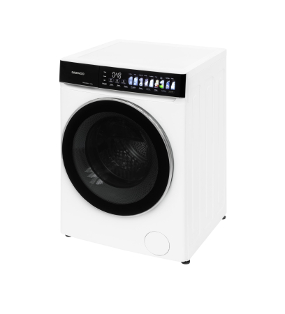 Masina de spalat rufe Daewoo, 9 kg, motor DIRECT DRIVE inverter, 1400 rpm, clasa A, 12 programe, butoane touch, panou de control negru cu pictograme mari colorate, usa dubla neagra cu inel cromat, cul [3]