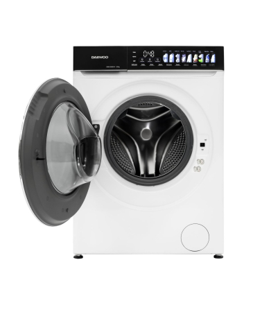 Masina de spalat rufe Daewoo, 9 kg, motor DIRECT DRIVE inverter, 1400 rpm, clasa A, 12 programe, butoane touch, panou de control negru cu pictograme mari colorate, usa dubla neagra cu inel cromat, cul [1]
