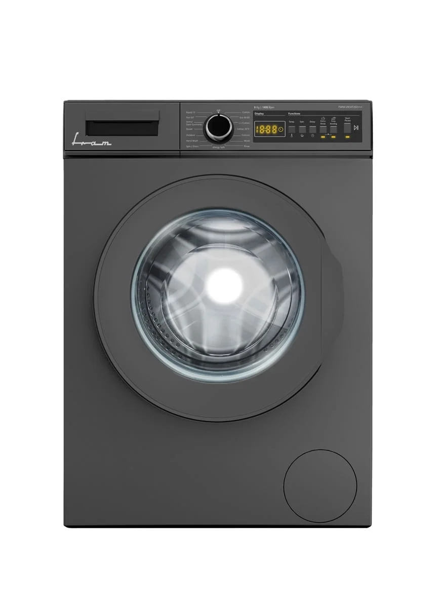 Masina de spalat rufe Fram FWM-V814T2SD+++, 8 kg, 1400 rpm, Display digital, Start intarziat, Anti-Sifonare, Eco-Logic, Allergy safe, Gri [3]