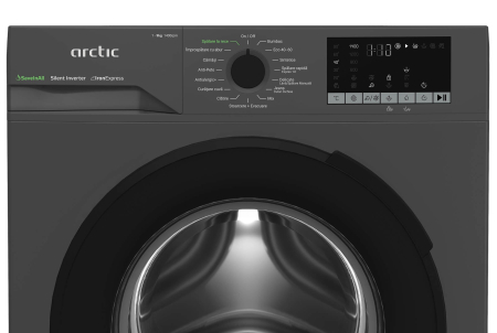 Masina de spalat rufe frontala Arctic, APLM2WFSU29412A, 9 kg, 1400 rpm,  ExtraSteam, Eco Heater, Aqua Surf, Clasa A, Antracit [4]