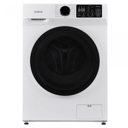 Masini de spalat rufe frontale - Masina de spalat rufe frontala Samus WSNDI-10141, 10 kg,  clasa A, functie Abur, program tesaturi XXL, control antispuma, pornire intarziata, afisaj electronic, blocare acces copii, Alba
