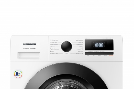 Mașină de spălat rufe HEINNER HWM-HME9014IVA10+++, 9 kg, 1400 rpm, Motor Inverter, 15 programe, Funcție Adăugare haine, Panou Digital, Alb [2]
