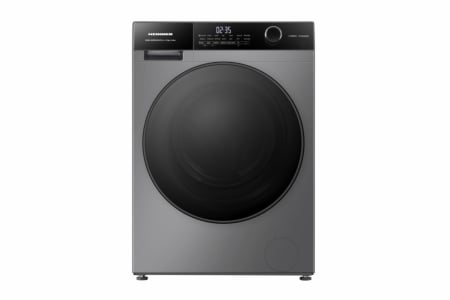 Masini de spalat rufe frontale - Masina de spalat rufe HEINNER HWM-HMK9014IVTA+++, 9 KG, 1400 RPM, Clasa A, MOTOR INVERTER, Display digital, Program Allergy steam, Gri titanium