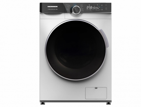 Masini de spalat rufe - Masina de spalat rufe Heinner HWM-M914IVKB+++, 9 kg, 1400 rpm, Motor inverter, Control touch, Display digital, Blocare acces copii, Alb
