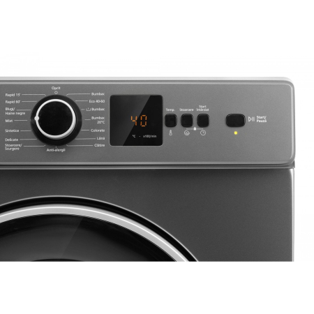 Masina de spalat rufe LDK Higeea 812DDS, Clasa D, Capacitate 8 Kg, 1200 rpm, 15 programe, Anti-Alergic, Display LED, Argintiu [2]