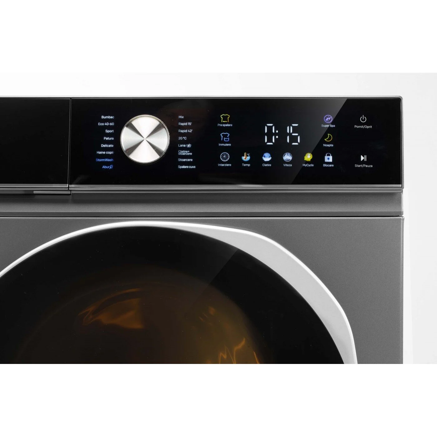 Masina de spalat rufe LDK Queen2 814DITS, Clasa A, Capacitate 8 Kg, 1400 rpm, 16 programe, Control Touch, Steam, Super Spa, Storm Wash, Night wash, My Cycle, Motor Inverter, Argintiu [2]