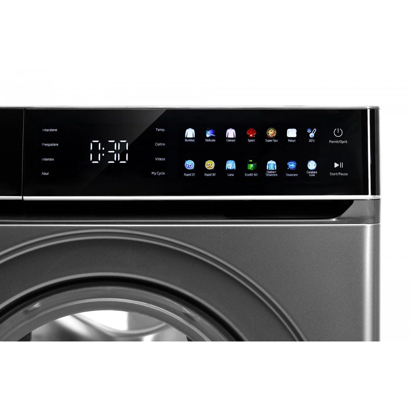 Masina de spalat rufe LDK Queen3 814DDMTS, Clasa A, Capacitate 8 Kg, 1400 rpm, 14 programe, Control Touch, Steam, Super Spa, My Cycle, Prespalare, Intensiv, Motor Inverter Direct Drive, Argintiu [2]