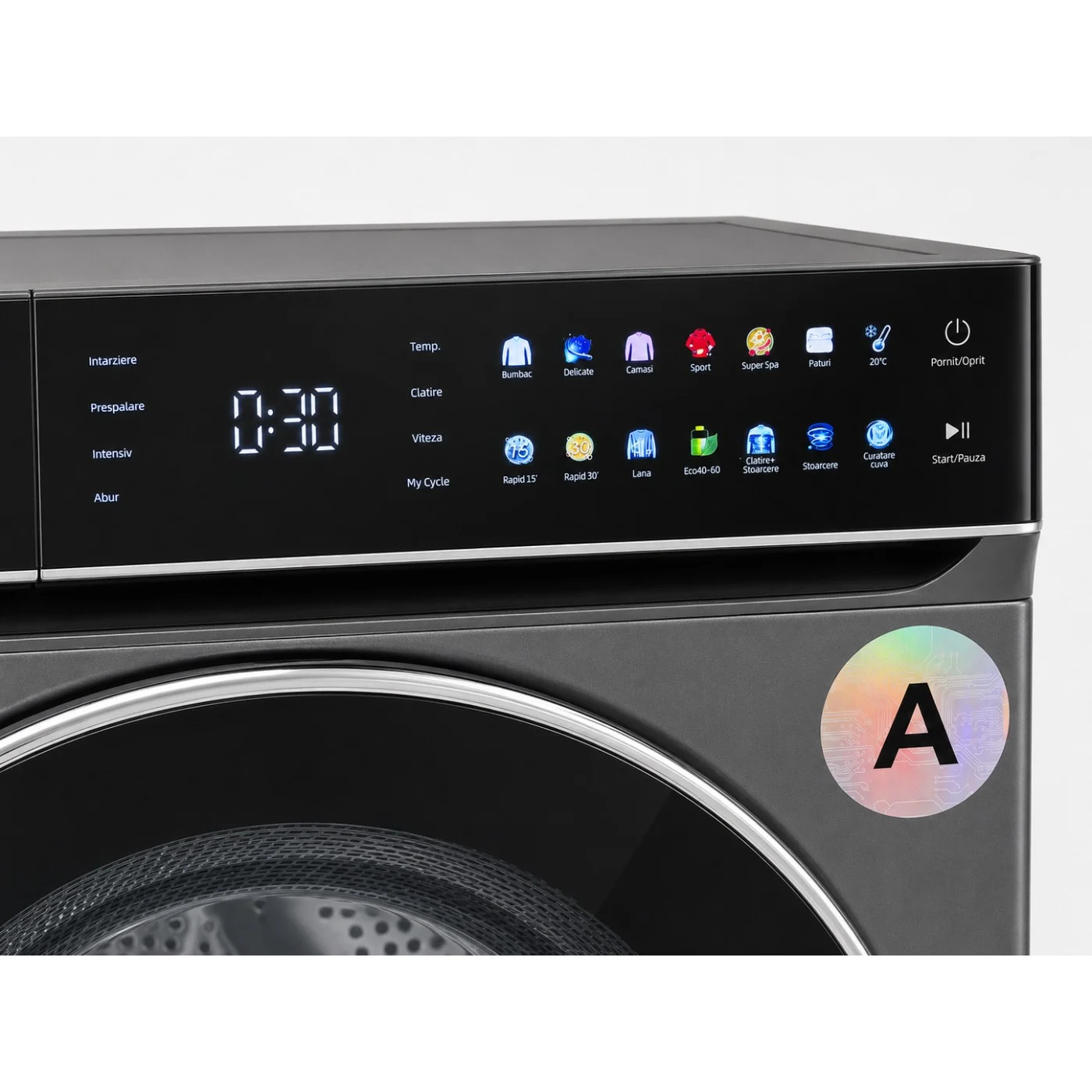 Masina de spalat rufe LDK Queen3 814DDMTSS, Clasa A, Capacitate 8 Kg, 1400 rpm, 14 programe, Control Touch, Steam, Super Spa, My Cycle, Prespalare, Intensiv, Motor Inverter Direct Drive, Argintiu [1]