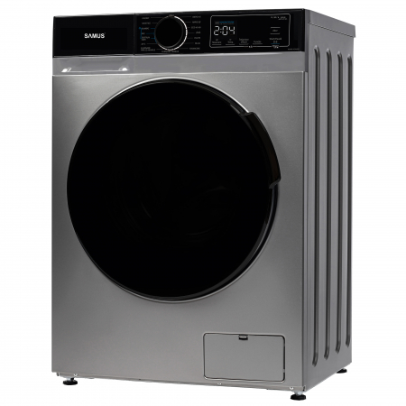 Mașină de spălat rufe Samus WSADI-10145DS, 10 kg, 1400 rpm, Motor Inverter, 15 programe, abur, afișaj electronic, clasa A, gri închis [1]