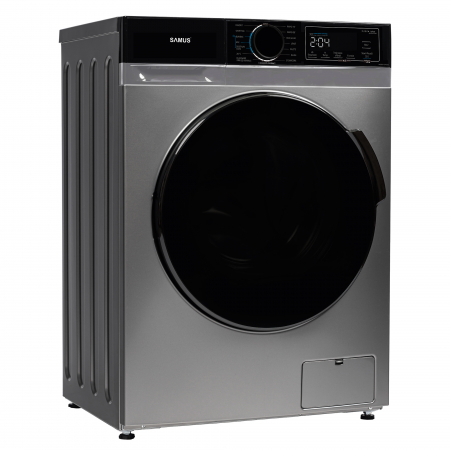 Masini de spalat rufe frontale - Mașină de spălat rufe Samus WSADI-10145DS, 10 kg, 1400 rpm, Motor Inverter, 15 programe, abur, afișaj electronic, clasa A, gri închis