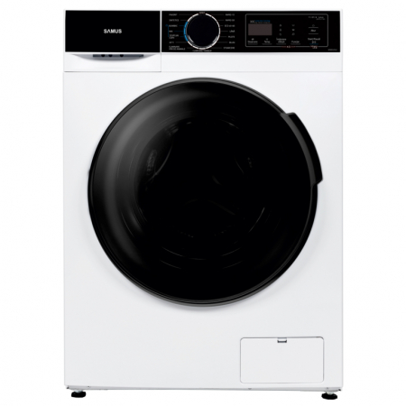 Masini de spalat rufe frontale - Masina de spalat rufe  Samus WSADI-8143, 8 kg, 1400 rpm, clasa A, motor inverter, functie Abur, program Eliminare par de animale, blocare acces copii, Alba