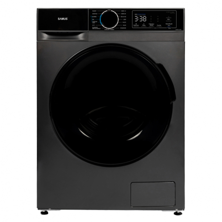 Masini de spalat rufe frontale - Masina de spalat rufe Samus WSADI-8145DS, 8 kg, 15 programe, Motor inverter, Clasa energetica A, Prespalare, Extra Clatire, Gri