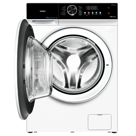 Mașină de spălat rufe Samus WSCD10129IDM, 10 kg, 1200 rpm, Inverter Direct Motor, Display LED, Abur, Clasa A, Alb [3]