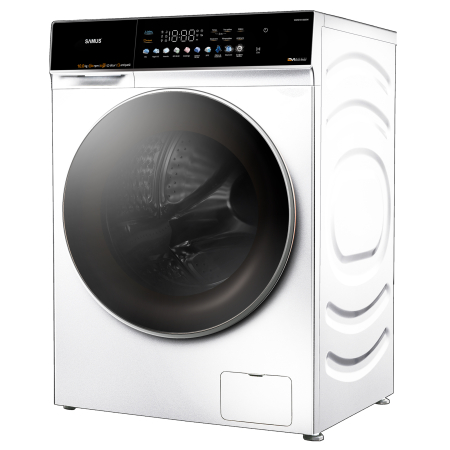 Masini de spalat rufe frontale - Mașină de spălat rufe Samus WSHD10120IDM, 10 kg, 1200 rpm, Inverter Direct Motor, Display LED, Abur, Clasa A, Alb