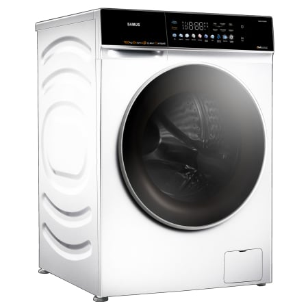 Mașină de spălat rufe Samus WSHD10120IDM, 10 kg, 1200 rpm, Inverter Direct Motor, Display LED, Abur, Clasa A, Alb [2]