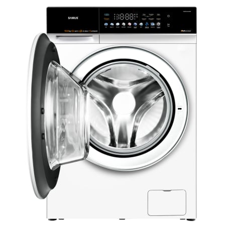 Mașină de spălat rufe Samus WSHD10120IDM, 10 kg, 1200 rpm, Inverter Direct Motor, Display LED, Abur, Clasa A, Alb [3]