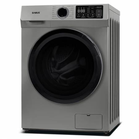 Masini de spalat rufe frontale - Mașină de spălat rufe Samus WSNDI-9142DS, 9 kg, 1400 rpm, Motor Inverter, 15 programe, abur, ECO 40–60 °C, afișaj electronic, clasa A, gri închis