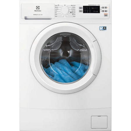 Masina de spalat rufe slim Electrolux, 6 kg, 1000 rpm, Clasa D, Afisaj LED, Sensicare, Alb [0]