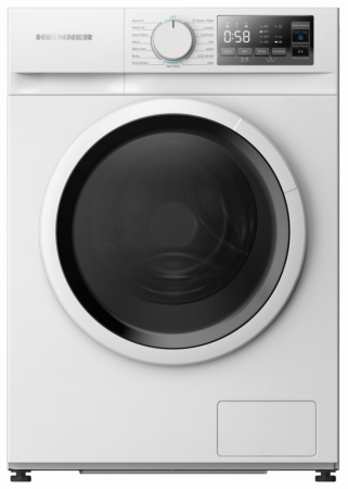 Masini de spalat rufe frontale - Masina de spalat rufe slim Heinner HWM-M814IVSMNA+++, 8 kg, Clasa A, Motor inverter, Display digital, Blocare acces copii, Alb