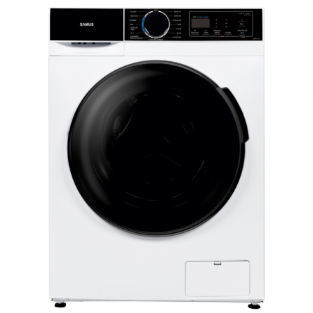 Masini de spalat rufe frontale - Masina de spalat rufe slim Samus WSADI-7123, 7 kg, 1200 rpm, clasa A,  motor inverter, functie Abur, program Eliminare par de animale, blocare acces copii, Alba