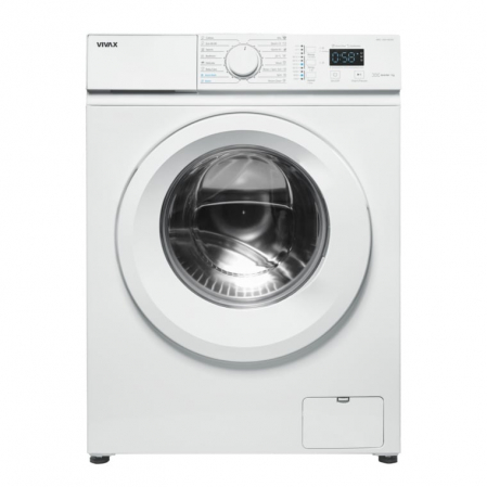 Masini de spalat rufe frontale - Masina de spalat rufe VIVAX WFL-120716CDS, 7 kg, 1200 RPM, BLDC Motor Inverter, Clasa A, Steam, Baby Care, Eco, Display digital, Control electronic, Blocare acces copii, Temperatura reglabila, Drum Cl