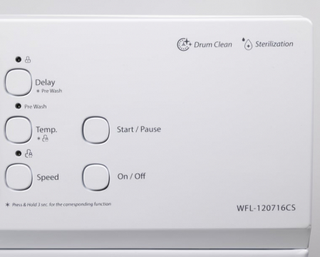 Masina de spalat rufe VIVAX WFL-120716CS, 7 kg, 1200 RPM, Clasa E, Baby Care, Eco, Control electronic, Blocare acces copii, Temperatura reglabila, Drum Clean Sterilization [3]