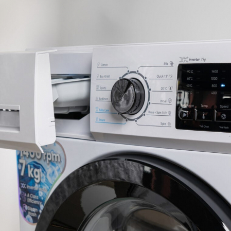 Masina de spalat rufe VIVAX WFL-140712CI, 7kg, 1400 RPM, BLDC Motor Inverter, Clasa A, Steam, Baby Care, Eco, Display digital, Temperatura reglabila, Drum Clean Sterilization, Qucik Wash, Delay Start [2]