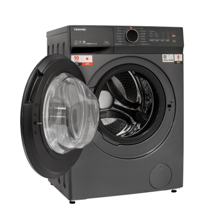 Masina de spalat T21 Toshiba, 8kg, 1400RPM, clasa A, Slim, diametru hublou interior:330mm, Functie AROMA+, Functie Abur, Tehnologie UFB, Wi-Fi, motor inverter, Morandi Gray [4]