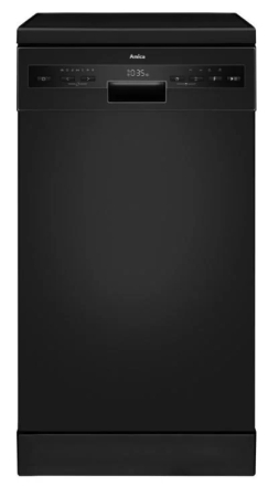Marelvi - Masina de spalat vase Amica, free standing, 45 cm, display LED, 10 seturi, 7 programe, 3 sertare, Clasa C, ECO, AquaStop, Dedurizare, HalfLoad, 44dB, motor inverter, negru