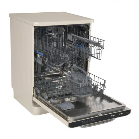 Masina de spalat vase Fram FDW-VRR606BGE++, 12 seturi, 6 programe, Clasa E, Display LED, Pornire intarziata, Aquastop, 60 cm, Bej [1]