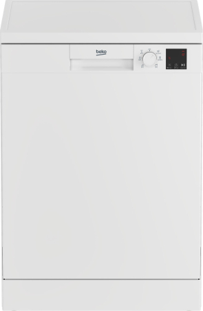 Masini de spalat vase independente - Masina de spalat vase FS Beko, 14 seturi, 6 programe, Clasa D, Auto Door Opening, Display, cos tacamuri, Alb