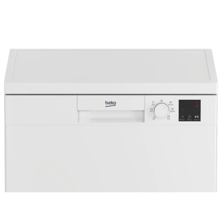 Masina de spalat vase FS Beko, 14 seturi, 6 programe, Clasa D, Auto Door Opening, Display, cos tacamuri, Alb [1]