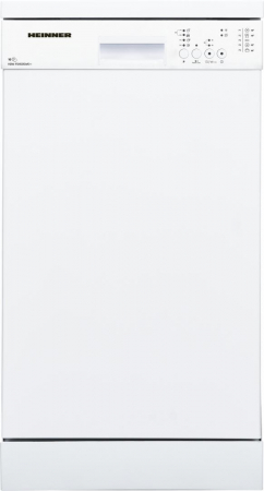 Masina de spalat vase Heinner HDW-FS4505WE++, 10 Seturi, 5 programe, Clasa E, Half load, Aquastop, 45 cm, Alb [1]