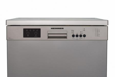 Masina de spalat vase Heinner HDW-FS6006DSE++, 12 Seturi, 6 programe, Clasa E, Aquastop, 60 cm, Argintiu [3]