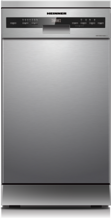 Masini de spalat vase independente - Masina de spalat vase Heinner HDW-FSM45710AXD+++, 10 seturi, 7 programe, Auto-Door opening, Control electronic, Display LED, Clasa D, 45 cm, Inox