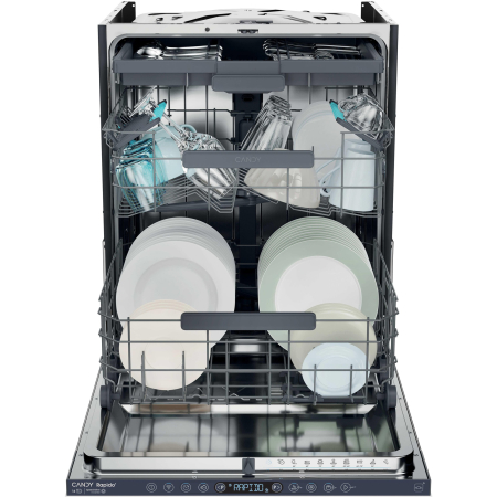 Masina de spalat vase incorporabila Candy Rapido, 16 seturi, 10 programe, Clasa B, WiFi+Ble, Wash & Dry 35', Motor Speed-Drive Inverter, Automatic Open Door, Floor light, 60 cm [2]