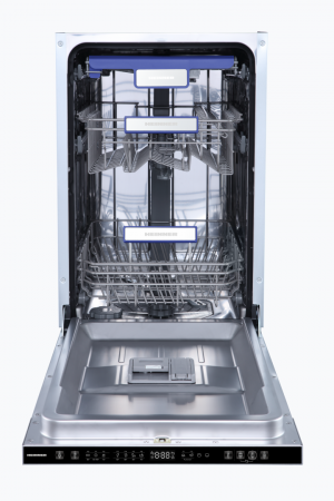 BUCATARIE - Masina de spalat vase incorporabila Heinner HDW-BIM45710AD+++, 10 seturi, Display LED, Auto-door opening, Aquastop, Clasa D, 45 cm