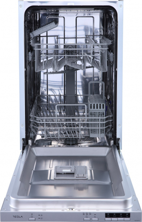 Masina de spalat vase incorporabila Tesla WDI461M, 9 seturi, 4 programe, clasa E, control electronic, 45 cm, Argintiu [1]