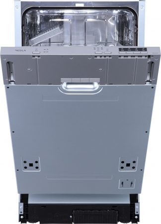 Masini de spalat vase incorporabile - Masina de spalat vase incorporabila Tesla WDI461M, 9 seturi, 4 programe, clasa E, control electronic, 45 cm, Argintiu