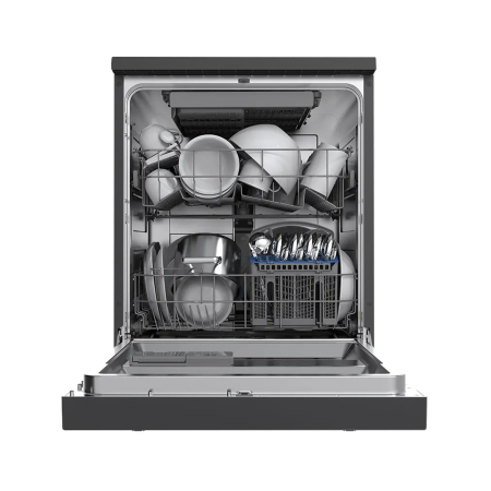 Masina de spalat vase Pyramis DWL 60FS Black, 14 seturi, 3 sertare, 7 programe, 47 dB, AquaStop, Display LED, Clasa D [1]