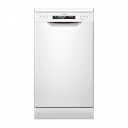 Masini de spalat vase independente - Masina de spalat vase Samus SDW46.6, 9 seturi, clasa E, 6 programe, optiune incarcare pe jumatate, control electronic cu leduri, pornire intarziata, blocare acces copii, Alba