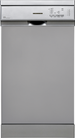Masini de spalat vase independente - Mașină de spălat vase slim Independenta HEINNER HDW-FS4552DSE++, 10 seturi, 5 programe, Clasa E, Aquastop, Pornire programabilă, Argintiu