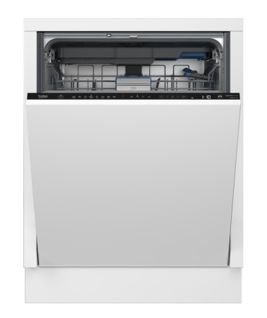 Marelvi - Masina de splat vase BI Beko, 15 seturi, clasa B, 8 programe, PowerIntense, SilentWash, SelfDry, Mini 30, panou comanda negru, display LCD