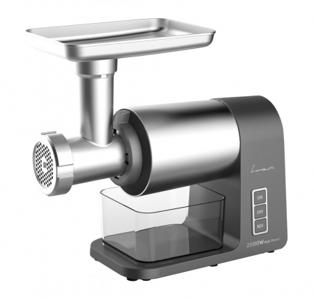 Masini de tocat carne - Masina de tocat FRAM FMG-M2000X, 2000W, angrenaje metalice, cutit din inox, 3 site de taiere din inox (3,5,8 mm), accesorii pentru carnati si kibbe, functie “Reverse” , capacitate de tocare: 1.8kg/min