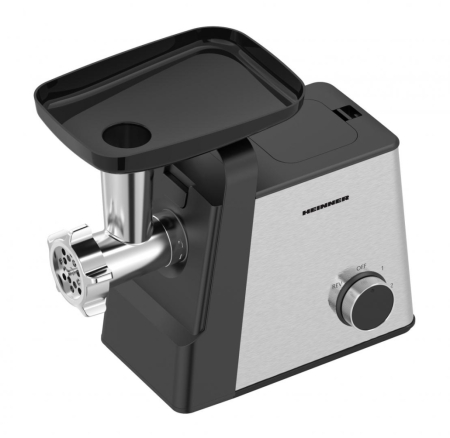 Masina de tocat Heinner HMG-2100SS3, 2100W, accesoriu rosii, Kibbe si carnati, capacitate tocare 1.8kg/min, 2 viteze, 3 site metalice, functie reverse, negru/inox [1]