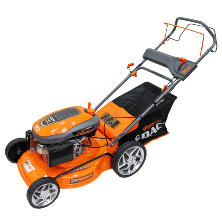 Mașină de tuns gazon DAC 120XLS, motor 4 CP 161cc, autopropulsată, lățime tăiere 46 cm, reglaj 25-75 mm, funcție 3 în 1, sac 55L, șasiu metalic, benzină [10]