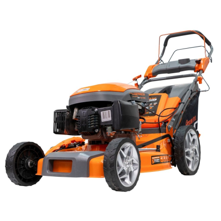 Mașină de tuns gazon DAC 150XLS, motor 5 CP 173cc, autopropulsată, lățime tăiere 50 cm, reglaj 25-65 mm, funcție 3 în 1, sac 55L, variator turație, șasiu metalic, benzină, ideală pentru grădină și cur [1]